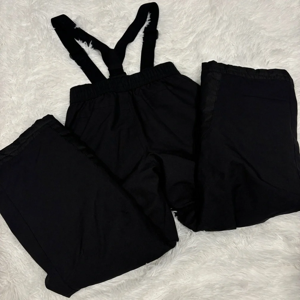 GERRY Performance Black Snow Bib Pants Removable Suspenders Youth Size M 10/12